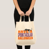 Tote Bag Halloween Spooktaculaire avec chat noir (Devant (produit))