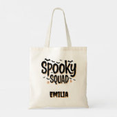 Tote Bag Halloween Squad éffrayant Nom personnalisé Ami (Dos)