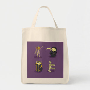 Tote Bag Halloween Squelette Dracula Mummy Griffe Reaper