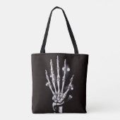 Tote Bag Halloween Squelette main Goth (Dos)