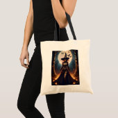 Tote Bag Halloween Steampunk Forest Witch (Devant (produit))