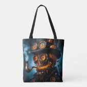 Tote Bag Halloween Steampunk Gothique Jack-O-Lantern (Dos)