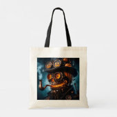 Tote Bag Halloween Steampunk Gothique Jack-O-Lantern (Dos)
