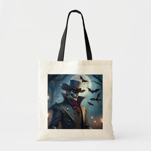 Tote Bag Halloween Steampunk Southern Gentleman Zombie (Devant)