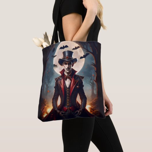 Tote Bag Halloween Steampunk Vampire Zombie (De près)