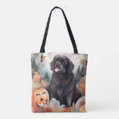 Tote Bag Halloween Terre-Neuve avec la peur Citrouille (Dos)