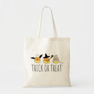 Tote Bag Halloween Trick ou traiter Corne de bonbons