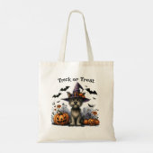 Tote Bag Halloween Trick ou traiter le chien dans un Casque (Dos)