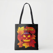 Tote Bag Halloween Trick ou Treat Jack O'lantern (Devant)