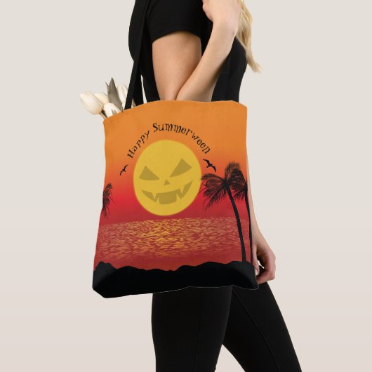 Tote Bag Halloween tropical (De près)