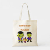 Tote Bag Halloween vert (Dos)