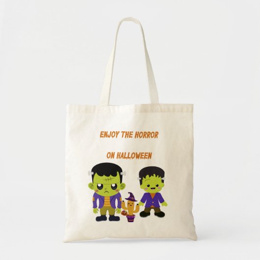 Tote Bag Halloween vert (Devant)
