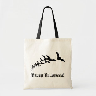 Tote Bag Halloween vintage avec un essaim de chauves-souris