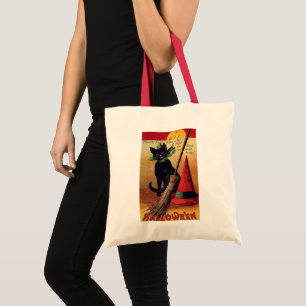 Tote Bag Halloween vintage par Ellen Clapsaddle, Chat Noir