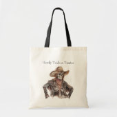 Tote Bag Halloween Western Brown Cowboy Ghost Pumpkin (Devant)