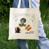 Tote Bag Halloween Whimsical Zombie Pilote Avion Enfants Ha