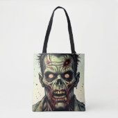 Tote Bag Halloween Zombie éffrayant (Devant)