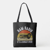 Tote Bag Ham Radio - C'est un sport de contact (Dos)