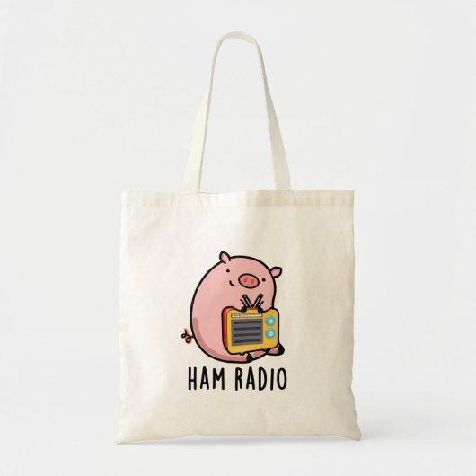 Tote Bag Ham Radio Funny Pig Pun (Devant)