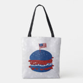Tote Bag Hamburger 4 juillet Parties scintillant (Dos)