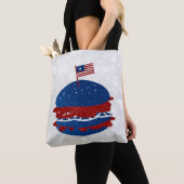 Tote Bag Hamburger 4 juillet Parties scintillant (De près)