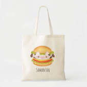 Tote Bag Hamburger de vache adorable (Devant)