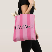 Tote Bag HAMbyWG - Thème de ballet avec deux bandes roses t (De près)