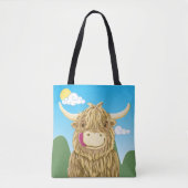 Tote Bag Hamish petit dans le pré (Devant)