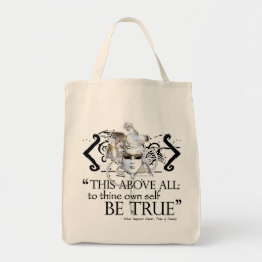 Tote Bag Hamlet "… posséder l'individu soit… "citation (Devant)