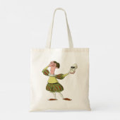 Tote Bag Hamlet Shakespeare Acteur Drôle Tenant un Crâne (Dos)