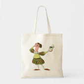 Tote Bag Hamlet Shakespeare Acteur Drôle Tenant un Crâne (Devant)