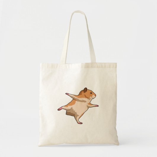 Tote Bag Hamster au Yoga Stretching Legs (Devant)