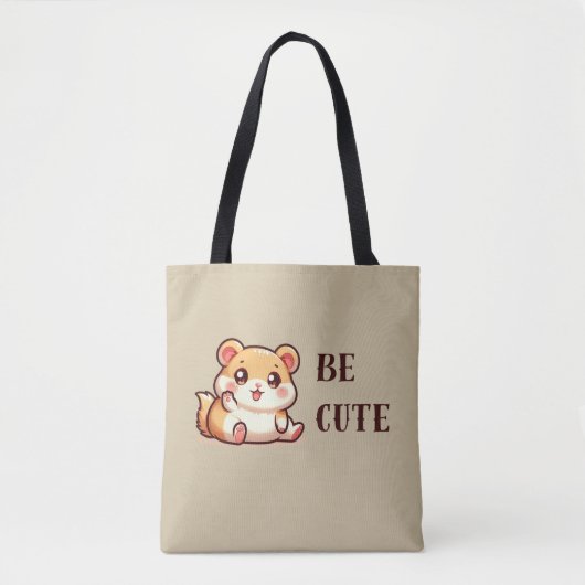 Tote Bag Hamster - Soyez mignon (Devant)