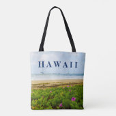 Tote Bag Hanalei Bay Kauai Hawaii Beach & Bateaux (Dos)