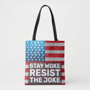 Tote Bag Hands Off Stay Woke Restez à l'abri de la Parties 