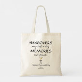 Tote Bag Hangovers et souvenirs Divorce à mariage (Dos)