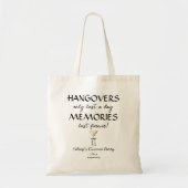 Tote Bag Hangovers et souvenirs Divorce à mariage (Devant)
