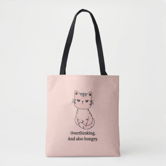 Tote Bag Hangry Cat (Devant)