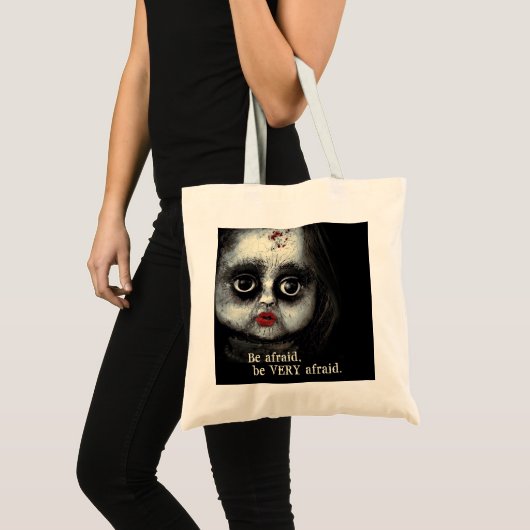 Tote Bag Hantée de poupée déplaisante horreur d'Halloween (Devant (produit))