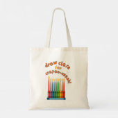 Tote Bag Hanukkah Chanukkah Crayon-ukkah Funny Menorah Gift (Dos)