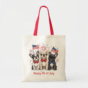 Tote Bag Happy 4 juillet Bulldogs français