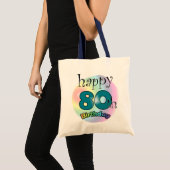 Tote Bag Happy 80th Birthday (Devant (produit))