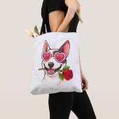 Tote Bag Happy bull terrier (De près)
