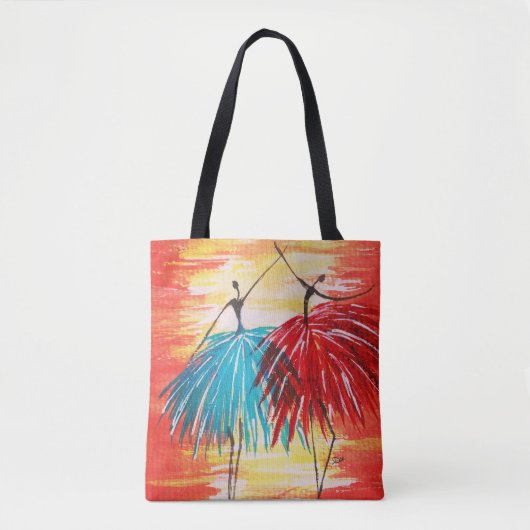 Tote Bag Happy Dance All-Over-Print Épaule Fourre-tout (Devant)