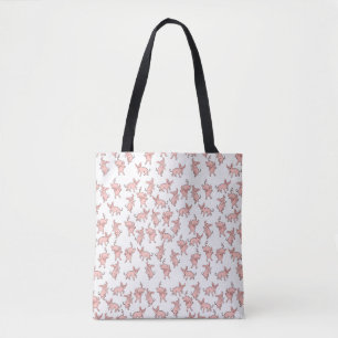 Tote Bag Happy Dance piglets