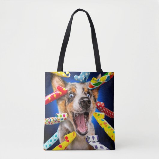 Tote Bag Happy Dog Party Blowers (Devant)