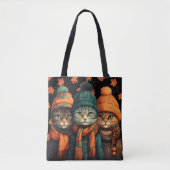 Tote Bag Happy Fall Cats Fourre-tout (Devant)