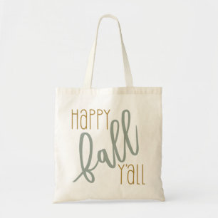 Tote Bag Happy Fall Yall Automne Trendy Modern Citation