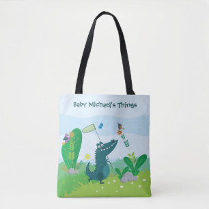 Tote Bag Happy Gator partout sur l'impression Fourre-tout