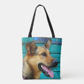 Tote Bag Happy German Shepherd dog (Dos)